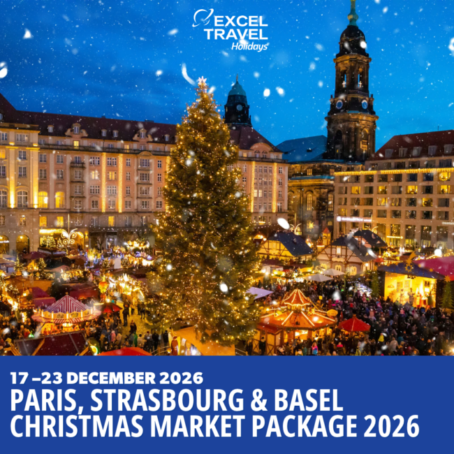 Paris, Strasbourg & Basel Christmas Market Package 2026